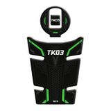 Kuba TK-03 Yeşil Tank Pad Depo Kapak Pad Redline Grafik
