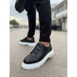 Kuback Ayakkabı KB-703 Kuback Siyah Lastikli Günlük Erkek Ayakkabı - Siyah