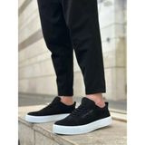 Kuback BA0104 Bağcıklı Siyah Süet Beyaz Taban Spor Klasik Erkek Ayakkabı