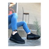 KUBACK Legend is back BA0548 BOA Kalın Yüksek Siyah Taban Siyah Bağcıklı Spor Erkek Ayakkabı 43 Sneaker KUBACK-BA0548-KMR