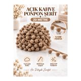 kubbe tekstil aksesuar 20 Metre Açık Kahve Ponpon Şerit – 1,1 cm Ponponlu Şerit – Havlu Kenarı, Bebek Battaniyesi, Yastık, Perde ve Dekoratif Tekstil Süsü
