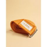 Kubbe Yoga Kemeri – 240 cm x 4 cm | %100 Organik Pamuk, Metal Tokalı, Esneme ve Duruş Destek Kayışı - Turuncu