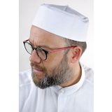 Kubbeli Sert Kalıp Takke - Beyaz