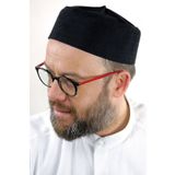 Kubbeli Sert Kalıp Takke - Siyah