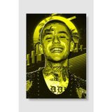 Kubdekor Lil Peep Yellow retro Müzik Poster Çerçevesiz Yüksek Kalite Müzik Afiş Duvar Poster