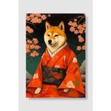 Kubdekor Shiba Inu Dog Pixel Art Anime Poster Çerçevesiz Yüksek Kalite Duvar Poster