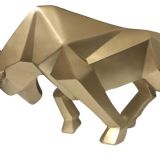 Kübik Boğa Biblo, Gold, Büyük Boy