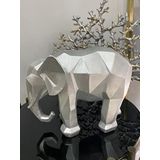 KÜBİK FİL BİBLO GÜMÜŞ RENK
