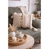 Kubrahobi Bohem El işlemesi gold pullu 35x 50 kırlent kılıfı