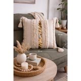 Kubrahobi El yapımı bohem 55 x55 ölçülerde pullu kırlent kılıfı