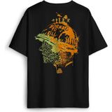 Kubrick Full Metal Jacket Filmi Orange Sırt Ön Baskılı Oversize Tişört Unisex T-Shirt - Siyah - 2XL