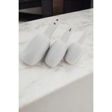 Küche&Haus Erzak Küreği 3'lü Set Plastik Kürek Çok Amaçlı Ev Dekorasyon - Krem