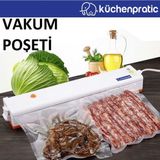 Kuchen Pratic 30X40 Tirtikli Vakum Poseti, 100 Adet Desenli Vakum Naylonu