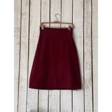 Küçüğüm Butik Bordo Kaşe Kısa Etek - L - XL
