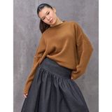 Küçüğüm Butik Camel Salaş Triko Kazak - Standart