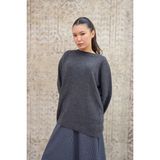 Küçüğüm Butik Gri Salaş Triko Kazak - Standart