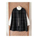 KÜÇÜĞÜM BUTİK Kadın Oversize Siyah Renk Tüvit Panço