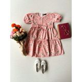 Küçüğüm Butik Kız Çocuk Bahar Dalı Poplin Elbise - Somon - 8 - 9 Yaş