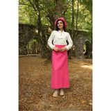 Küçüğüm Butik Pembe Uzun Kaşe Etek - 36 - 38
