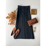 Küçüğüm Butik Siyah Renk Kaşe Uzun Etek - 40 - 42