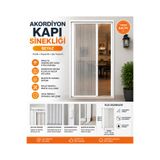 Küçük Ada Dekorasyon Akordiyon Plise Kapı Sinekliği [ 100 x 210 ]