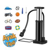 Küçük Ayak Tipi Pompa Tekli Teker Araç Bisiklet Top Bot Lastik Şambrel Şişirme Pompası 1 Adet