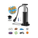 Küçük Ayak Tipi Pompa Tekli Teker Bisiklet Top Bot Lastik Şambrel Şişirme Pompası 1 Adet