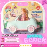 Küçük Barbie Chelsea Bebekli Arabası - Oyuncak Arabalı Bebek - Barbie Arabası - Bebekli Barbie Arabası