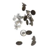 Küçük Boy 15 Adet Kot Pantolon Düğmesi, Jean Düğmesi Antik Sarı (BRONZ) 14mm