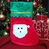 Küçük Boy 23 Cm Noel Baba Çorabı Noel Baba Figürlü Çorap Dekor Yılbaşı Süsleri Noel Babalı Çorap