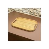 Küçük Boy Bambu Dikdörtgen Servis Sunum Tepsisi Tepsi 33 * 22cm