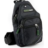 Küçük Boy Çokgözlü Günlük Çapraz Göğüs El ve Omuz Çantası Unisex Body Bag Siyah Yeşil 955 - Siyah - Yeşil