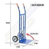 Küçük Boy Katlanır Tablalı Yük Ve Koli Taşıma El Arabası