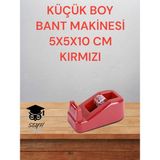 Küçük Boy Masaüstü Bant Makinesi 5X5X10 cm Kırmızı