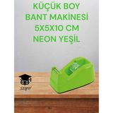 Küçük Boy Masaüstü Bant Makinesi 5X5X10 cm Neon Yeşil