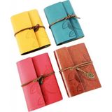 Küçük Boy Retro Deri Defter Dekoratif Hediyelik - 1 Adet - Çok Renkli