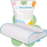 Küçük Boyun Destekli Ortopedik Yastık Visco Yastık 46X30X10-8CM - 10 cm - Çok Renkli