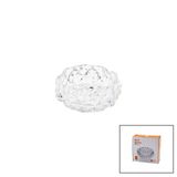 Küçük Cam - Dıamond Kristal Şekil Yuvarlak Küllük Çap: 11.2Cm - D: 4.4Cm (5250)