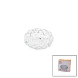 KÜÇÜK CAM - DIAMOND KRİSTAL ŞEKİL YUVARLAK KÜLLÜK ÇAP: 11.2CM - D: 4.4CM (5264)