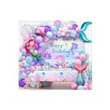 Küçük Denizkızı Doğum Günü Partisi Süslemeleri Kızlar Için Pembe Denizkızı Balon Kemer Garland Seti, 7875441110000