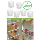 KÜÇÜK EW 6 Adet Buzdolabı Kapak Içi Düzenleyici Organizer 6'lı Buzdolabı Içi Düzenleyici Ve Banyo Organizeri