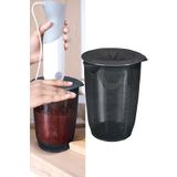 KÜÇÜK EW Kapaklı Mikser Blender Kabı - Sıçratmayan Çırpma Mikser Kabı - Platin Serisi
