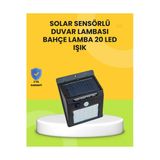 Küçük Hazine Güneş Paneli İle Şarj Olan 20 Led Dış Mekan Hareket Sensörlü Lamba