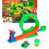 Küçük Hazine JMK91 Hot Wheels Monster Trucks Mutant Kaosu Çemberde Yarış Oyun Seti - Renkli