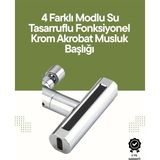 Küçük Hazine Krom Musluk Başlığı | 4'ü 1 Arada Su Çıkışı | Kolay Montajlı - Çok Renkli