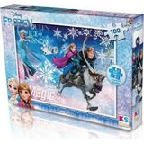 Küçük Hazine Ks Oyuncak Frozen Puzzle 100 Parça FRZ.714-1 - Çok Renkli