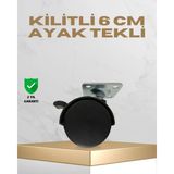 Küçük Hazine Sehpa ve Masa Için 6 cm Kilitli Ayak - Çok Renkli