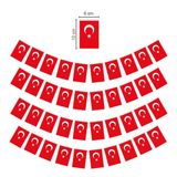 Küçük Ipli Türk Bayrağı Kağıt Ipli Bayrak - 1 Adet