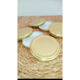 Küçük Işıklar Cam Kavanoz Kapağı 20 Adet 210CC Gold Renk Kavanoz Kapağı 63MM, Mama Yoğurt Kavanoz Kapağı - 210 ml