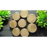 Küçük Işıklar Cam Kavanoz Kapağı 210CC Gold Renk Kavanoz Kapağı 63MM, Mama Yoğurt Kavanoz Kapağı - 40 Adet - 300 ml